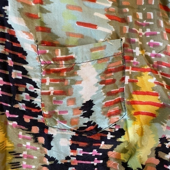 𝅺LOLA P blouse abstract pattern size L women’s multi color - Picture 2 of 5